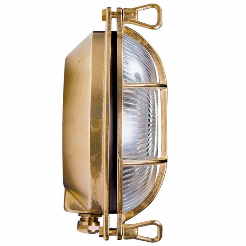 SKOTLAMPE rund-21 cm-IP44 Messing