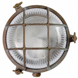 SKOTLAMPE rund-21 cm-IP44 Messing