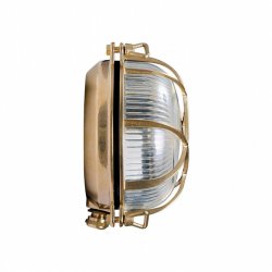 SKOTLAMPE rund-17,5 cm-IP44 Messing