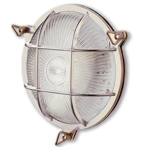 SKOTLAMPE rund-21 cm-IP44 Forkromet messing