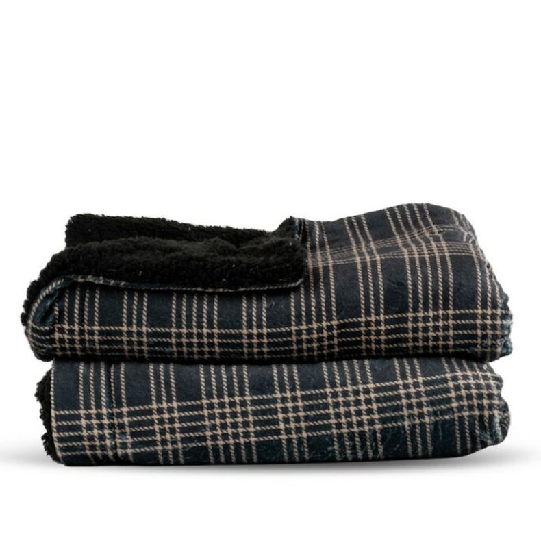 Sherpa throw Ruth - Black 130x170 cm