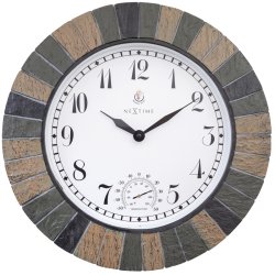 Aster - Klocka och Termometer - 43,5 cm - Utomhus