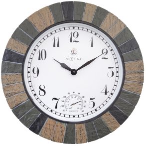 Aster - Klocka och Termometer - 43,5 cm - Utomhus