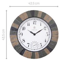Aster - Klocka och Termometer - 43,5 cm - Utomhus