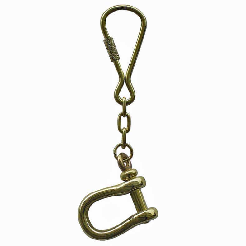 Keychain -Shackle brass 