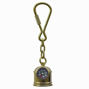 Key ring -Lifeboat compass brass 