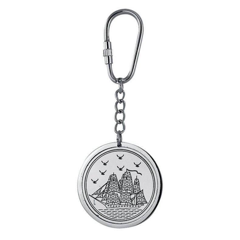 Keychain -Calendar 40 years chrome 