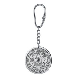 Keychain -Calendar 40 years chrome 