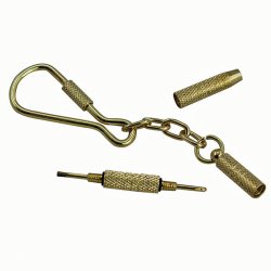 Key ring -Two small screwdrivers brass 