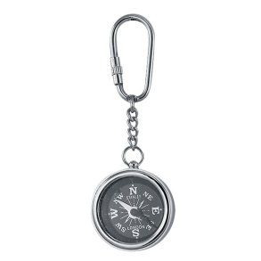 Key ring -Pocket compass chrome 
