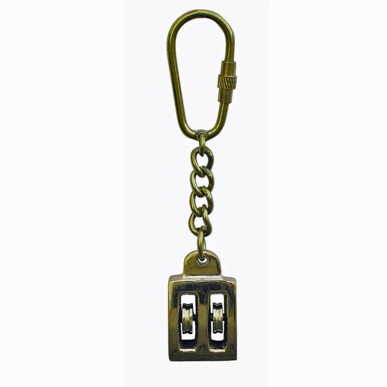 Key ring -Block brass 