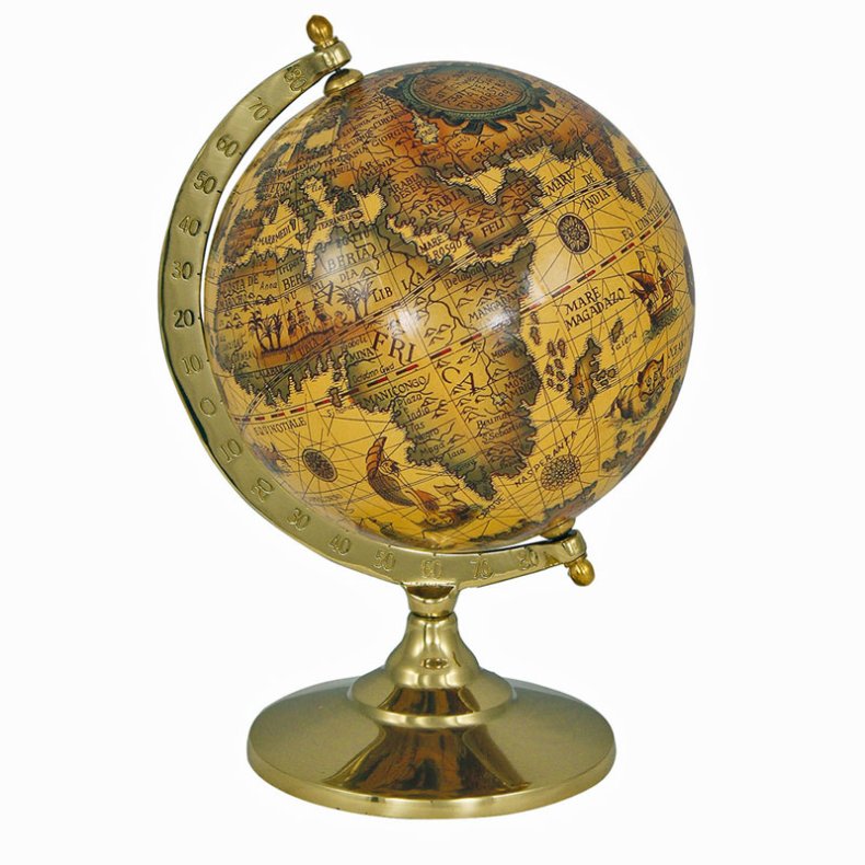 Globus - goldbraun H 23 x 15 cm 