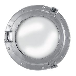 Porthole Mirror in 28 cm  - nickel-plated brass