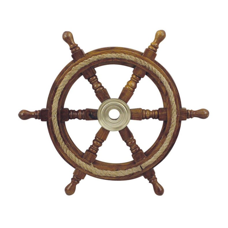 Schiffsrad - 30 cm mit Seil 
