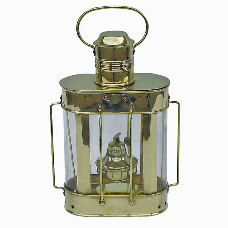 MARINLAMPA - polerad mssing - 27 cm 