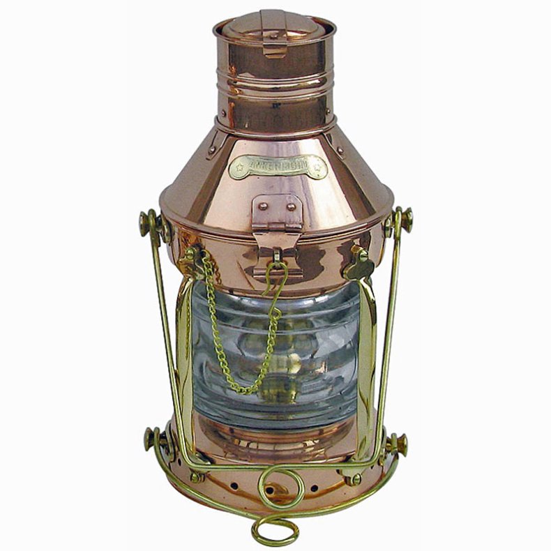 Ankerlampe - Kupfer poliert - 32 cm 