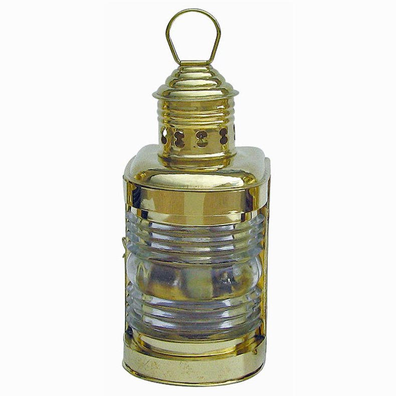 Mastelampe-poleret messing-23 cm 