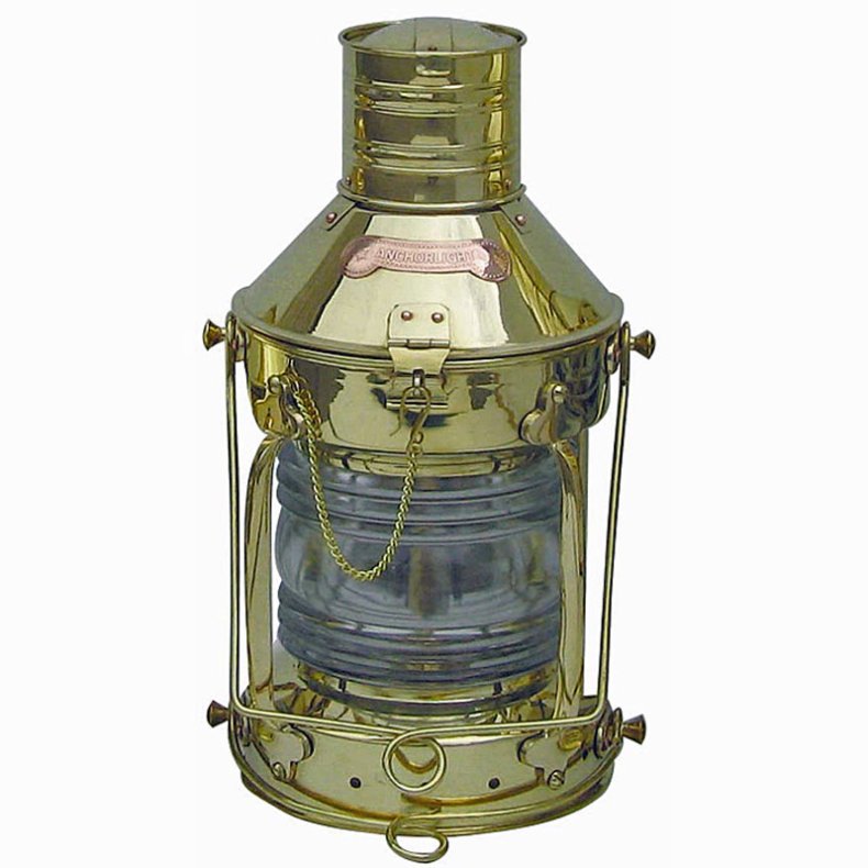 Anchor lamp - polished brass - 39 cm 