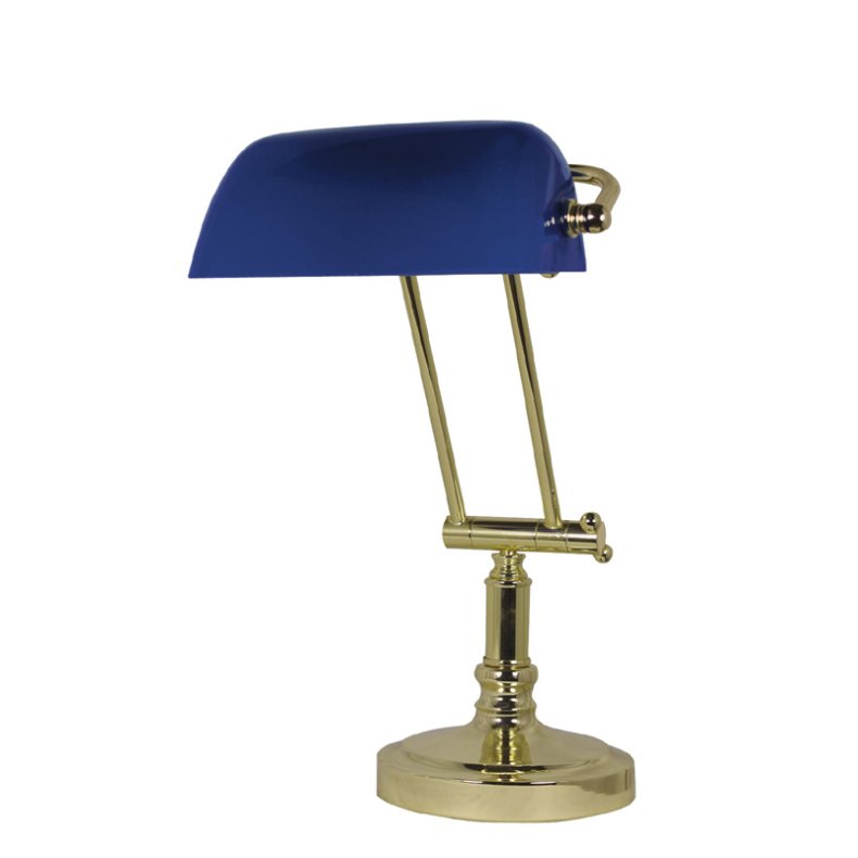 VAQU BANKERS - Messing - blau - H 43 cm