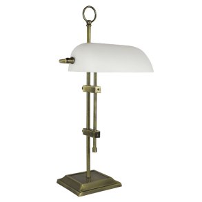 VAQU OLD BANKER - antique brass - white - H 55 cm