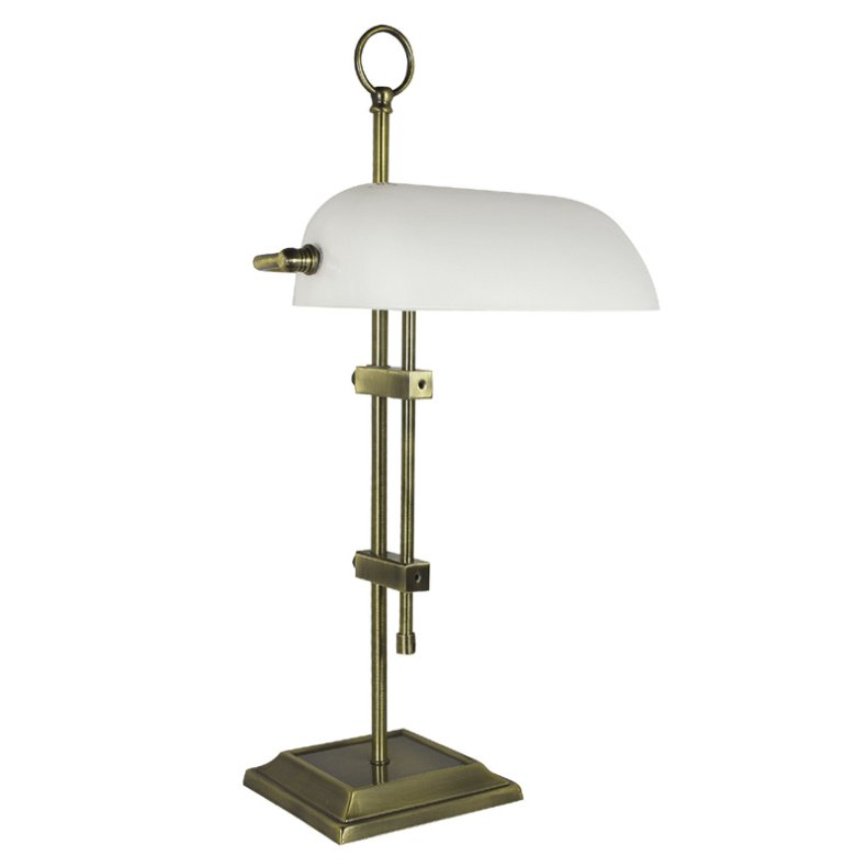 VAQU OLD BANKER - antique brass - white - H 55 cm