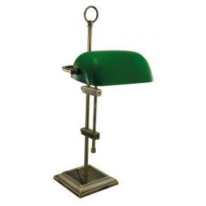 VAQU OLD BANKER - antique brass - green - H 55 cm