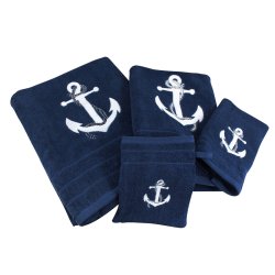 Anchor - blue - Towels 