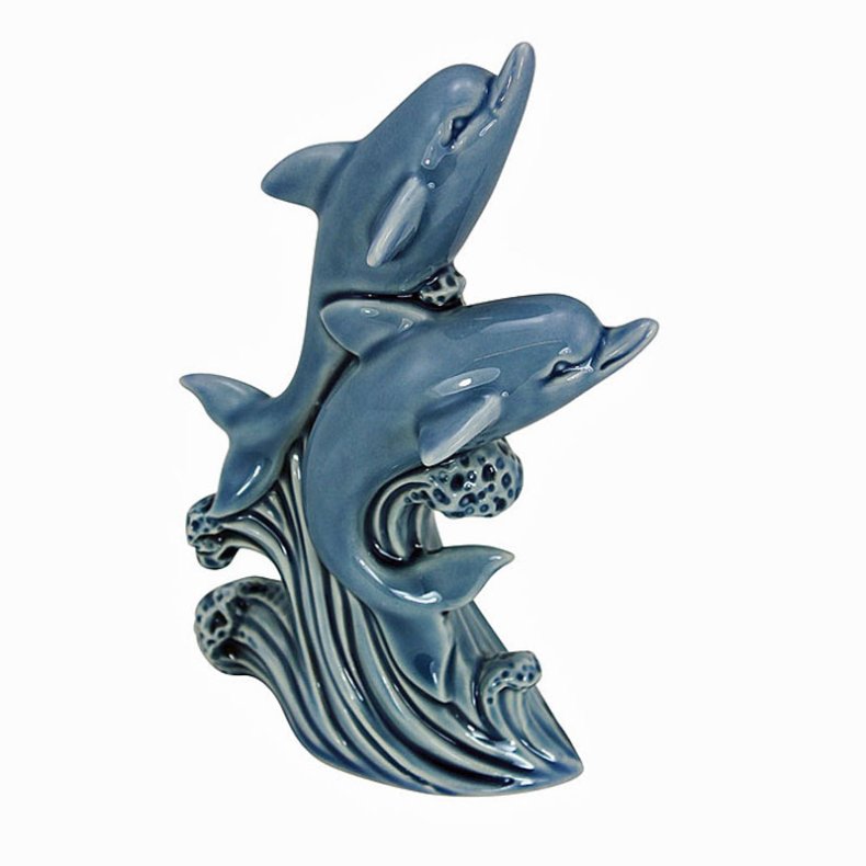 Table decoration dolphin - porcelain 10 x 15,5 x 5,5 cm 