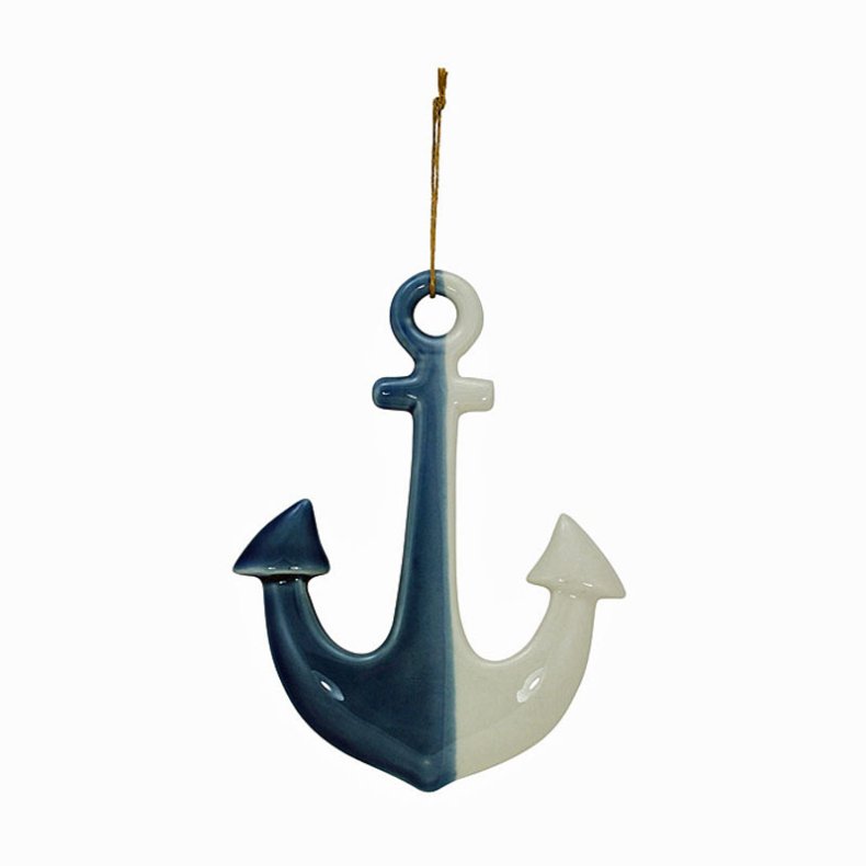 Table decoration anchor- porcelain 12,5 x 17 x 1,5 cm 