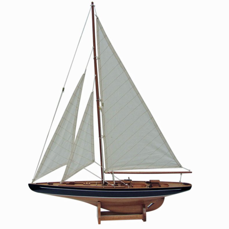 Yacht-L 60 x H 80 sort med trbund