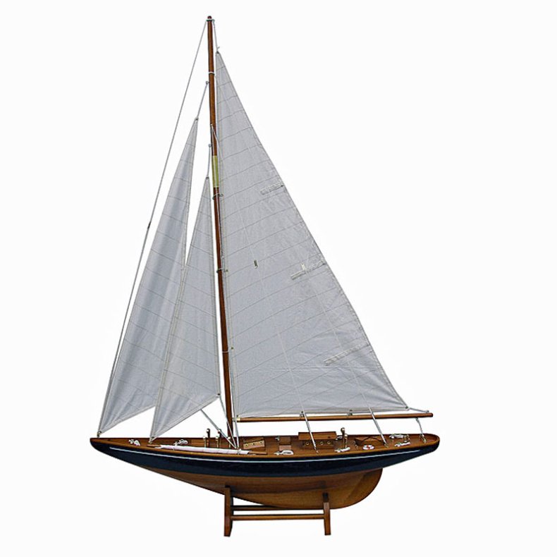 Yacht - L 75 x H 112 schwarz mit Holzboden
