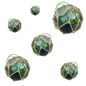 Fishing balls - Green - 6 pcs. from 5 to 17 cm