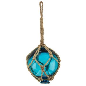 Glass float - Aqua -  7 cm 