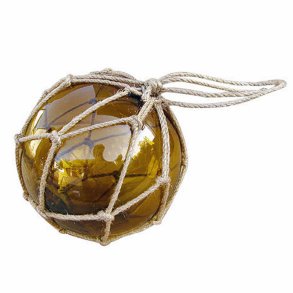 Glass float - amber -  12,5 cm 