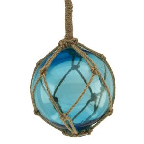 Glass float - Aqua -  12.5 cm 