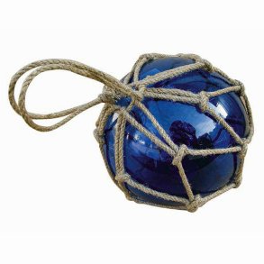 Glass float - blue -  15 cm 