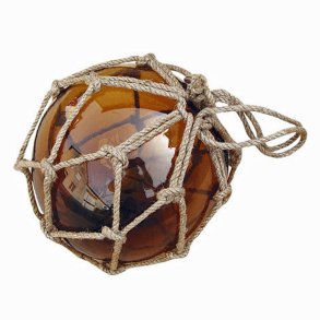 Glass float - amber -  15 cm 