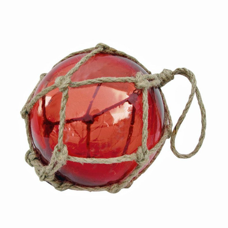 Glass float - red -  15 cm 
