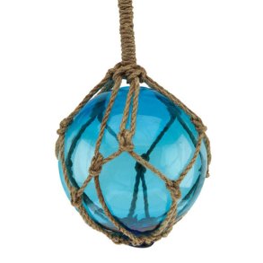 Glass float - Aqua -  15 cm 