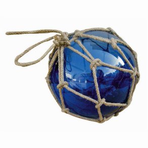 Glass float - blue -  17 cm 