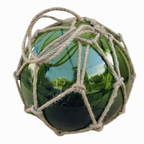 Glass float - green -  17 cm 