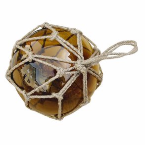 Glass float - amber -  17 cm 