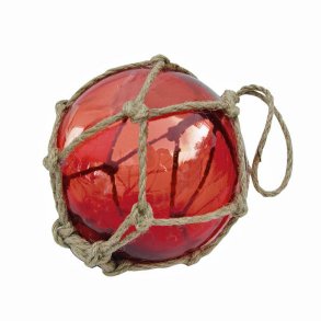 Glasflöte - röd -  17 cm 