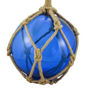 Glass float - blue -  30 cm 