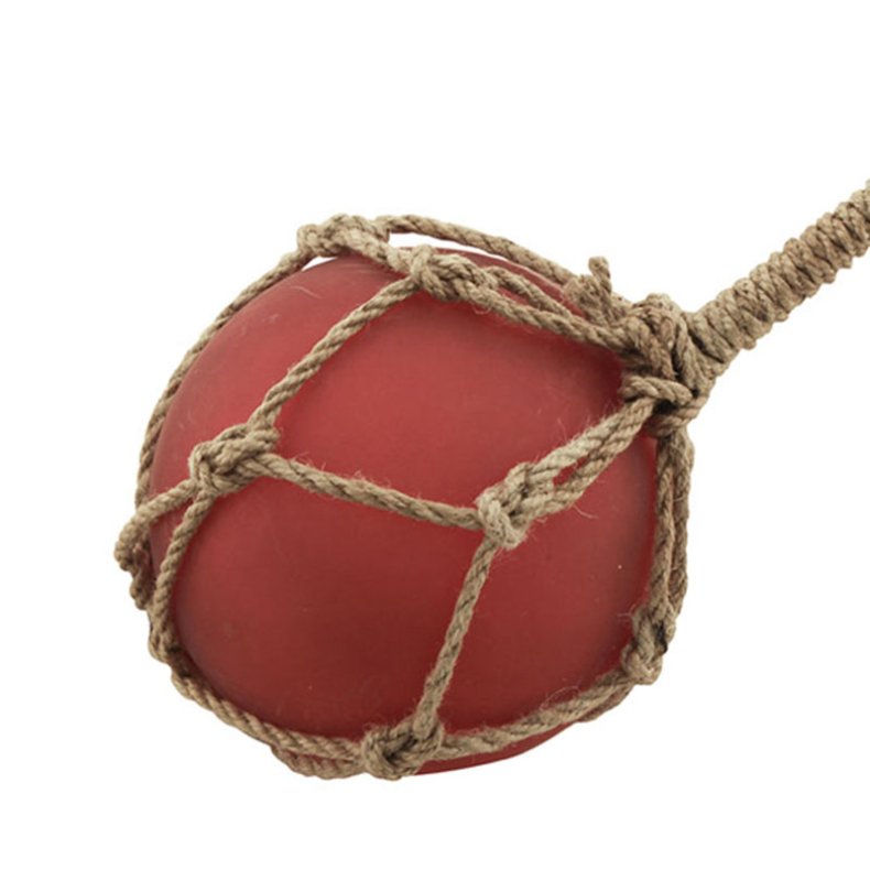 Glass float - Frosted red -  12.5 cm 