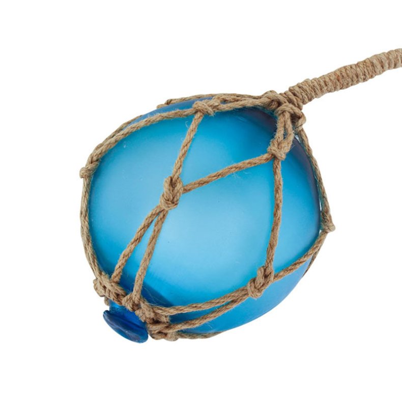 Glass float - Frosted aqua -  12.5 cm 