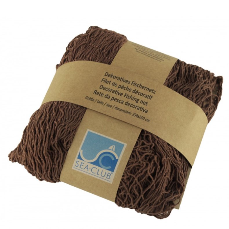 Fish net - 250 x 250 cm brown    