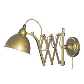 EISEN - vgglampa, antik mssing 39-73 cm