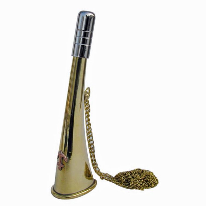 Foghorn - 14 cm polished brass 