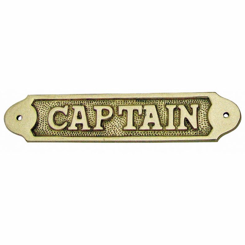 Door sign CAPTAIN - 16 x 3,5 cm 